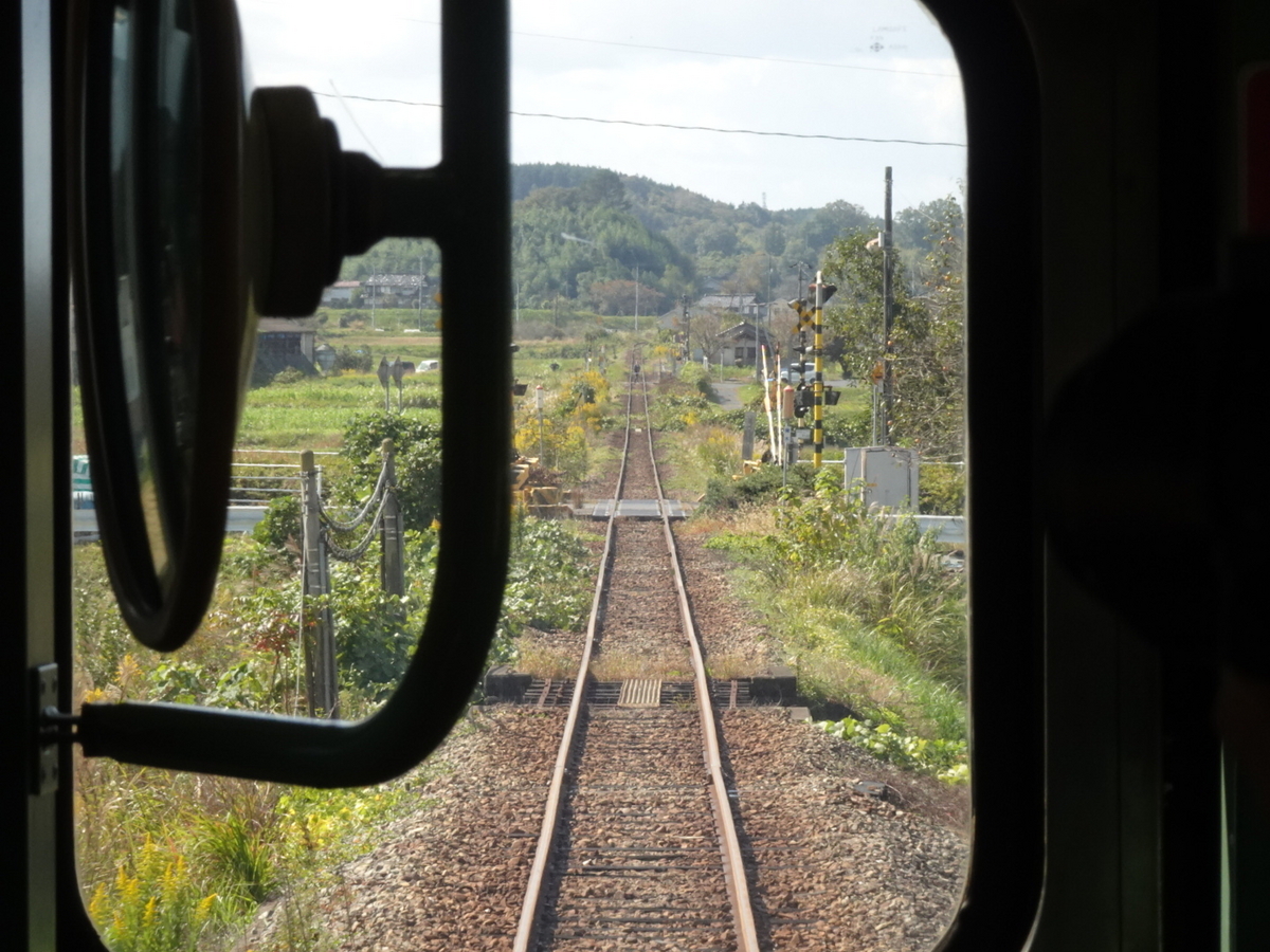 列車の最後尾からの眺め