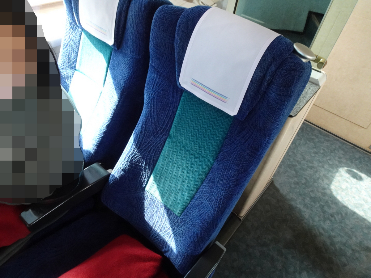 マリンライナーのグリーン席のシート