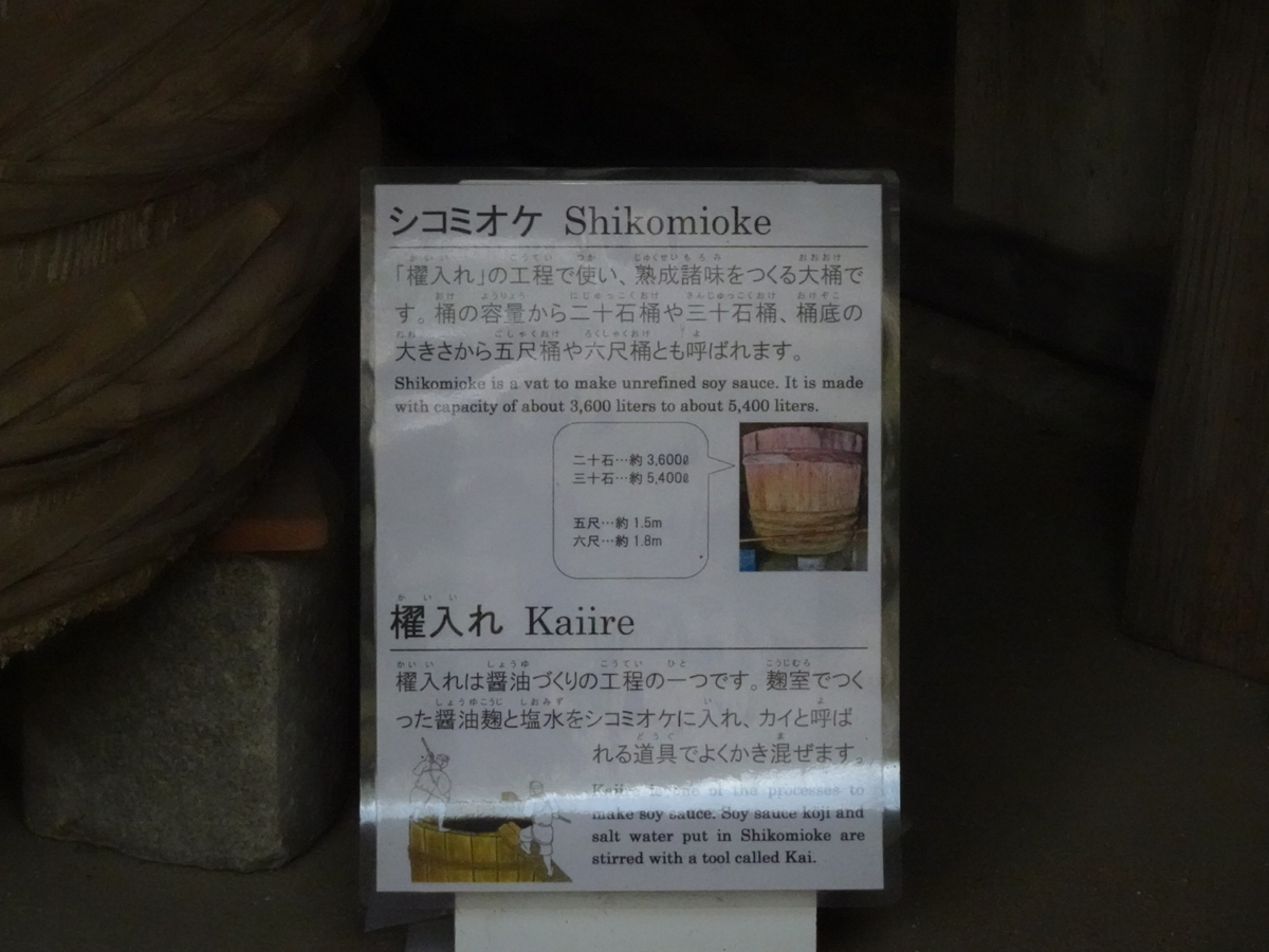 醤油蔵について説明したパネル